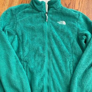 North Face Emerald Green, Ladies Large, Zip up jacket
